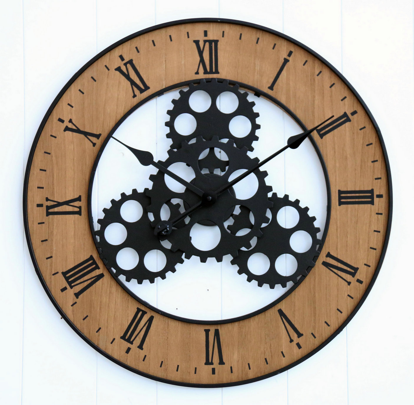 FU-20942  Wood/metal clock 57x57cm