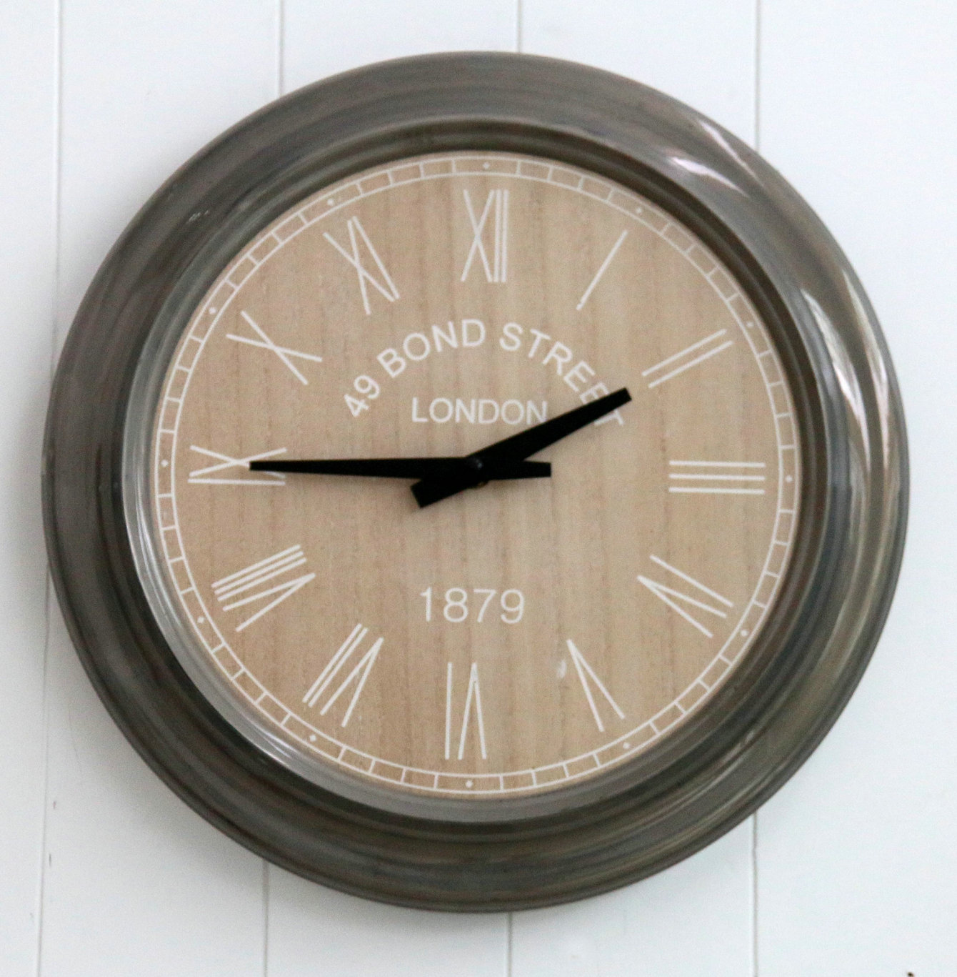 FU-20959  Metal/wood clock 36x36cm